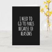 Carte Je Dois Aller À Paris (Fleur jaune)