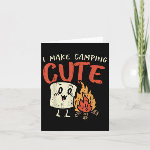 Carte Je Fais Camping Cute Marshmallow Camper Camper Ki