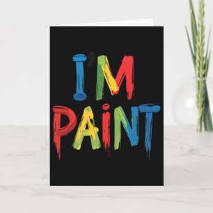 Carte Je fais de la peinture au doigt J'aime peindre Jol