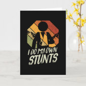 Carte Je Fais Mon Propre Accident Sportif Stunts (Fleur jaune)