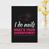 Carte Je fais ongles Manucure à ongles (Fleur jaune)