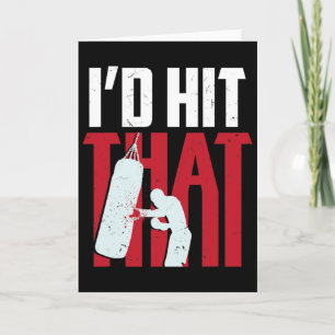 Carte Je frapperais ce cadeau drôle de boxe kickboxing