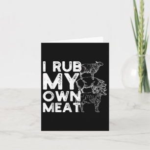 Carte Je Frotte Mon Idée Cadeau De Viande D'Un Chef Barb