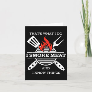 Carte Je Fume De La Viande Et Je Connais Les Choses Barb