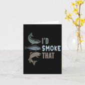 Carte Je Fumerais Ça - Drôle Pêche Et Barbecue Pulled (Fleur jaune)