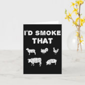 Carte Je fumerais ce chef fumeur Bbq cadeau Tee culinary (Fleur jaune)