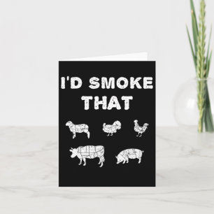 Carte Je fumerais ce chef fumeur Bbq cadeau Tee culinary