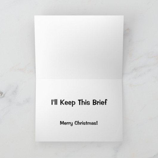 Carte Je garderai ce bref - Joyeux Noël ! (Intérieur)