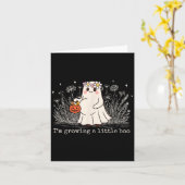 Carte Je grandis un peu Boo Halloween Grossesse Annou (Fleur jaune)