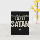 Carte Je hais Satan (Fleur jaune)