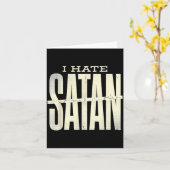 Carte Je hais Satan (Fleur jaune)