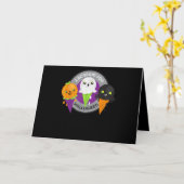 Carte Je hurle pour le Citrouille d'Halloween Spider Gho (Fleur jaune)