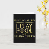 Carte Je Joue Au Billard Et Je Connais Les Choses Billar (Fleur jaune)