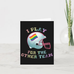 Carte Je Joue Pour L'Autre Équipe Gay pride Football