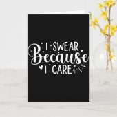 Carte Je jure parce que je me soucie (Fleur jaune)
