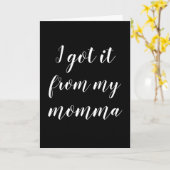 Carte Je l'ai eu de ma fête des mères de maman (Fleur jaune)