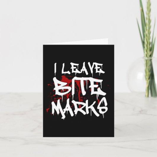 Carte Je Laisse Bite Marks Amusant Halloween Vampire san (Devant)
