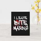 Carte Je Laisse Bite Marks Amusant Halloween Vampire san (Fleur jaune)