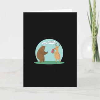Carte Je le ferai avec mes mains d'ours Oh cerf drôle Cr