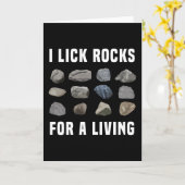 Carte Je lèche Rocks pour un cadeau géologue vivant (Fleur jaune)