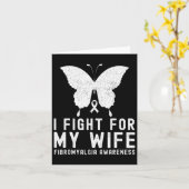 Carte Je Lutte Pour Mon Épouse Fibromyalgie Mois B (Fleur jaune)
