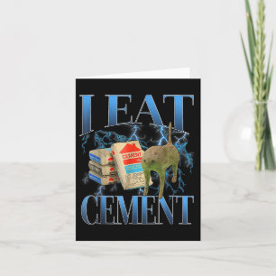 Carte Je Mange Du Ciment Maudit Chat Drôle Mème Curieuse