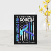 Carte Je Manque Ma Cousin Suicide Sensibilisation Chemis (Fleur jaune)