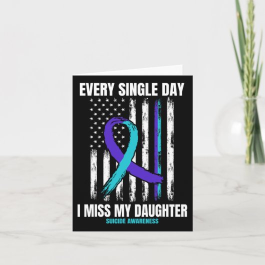 Carte Je Manque Ma Fille Suicide Sensibilisation Chemise (Devant)