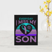 Carte Je Manque Mon Fils Coeur Tournesol Suicide Sensibi (Fleur jaune)