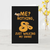 Carte Je marche juste ma citation de serpent (Fleur jaune)