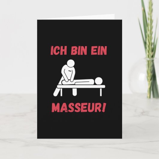 Carte Je Massage Un Masseur (Devant)