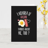 Carte Je me demande si le bacon pense aussi à moi (Fleur jaune)