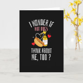 Carte Je me demande si les hot-dogs pensent aussi à moi (Fleur jaune)