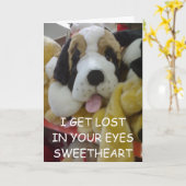 CARTE JE ME FAIS PERDRE LES YEUX. (Fleur jaune)