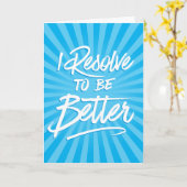 Carte Je me résolve à être meilleur (Fleur jaune)