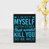 Carte Je Me Suis Injecté Avec Des Choses Amusants Sensib (Fleur jaune)