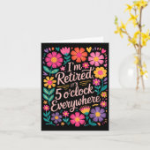 Carte Je Me Suis Retraité De Ses 5 Oclock Partout Boho F (Fleur jaune)