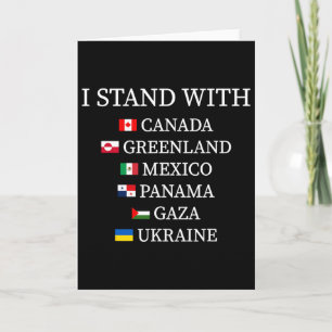 Carte Je me tiens avec Canada Groenland Mexique Panama G