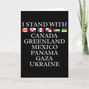 Carte Je me tiens avec le Canada Groenland Mexique Panam