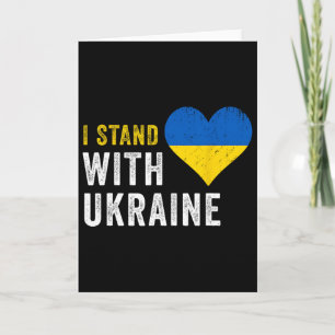 Carte Je me tiens avec l'Ukraine Arrêtez Poutine Arrêtez