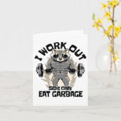 Carte Je M'Efforce Pour Pouvoir Manger Garbage Raccoon F (Fleur jaune)