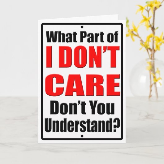 Carte Je m'en fiche (Fleur jaune)