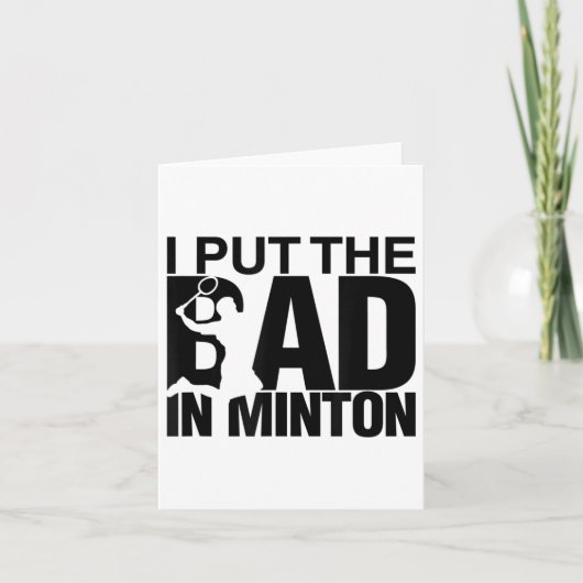 Carte Je Mets Le Mauvais Dans Badminton (Devant)