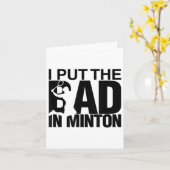 Carte Je Mets Le Mauvais Dans Badminton (Fleur jaune)