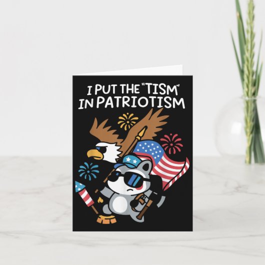Carte Je Mets Le Tisme Dans Patriotisme Athlétique Aigle (Devant)