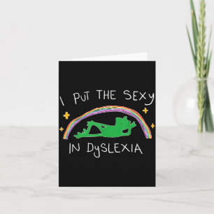 Carte Je Mets Le Y Dans Dyslexie Drôle Mignon Grenouille