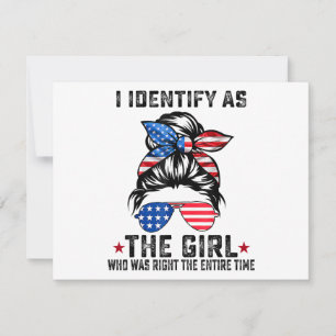 Carte Je M'Identifie Comme La Fille Qui Avait Raison De