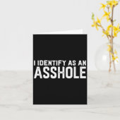 Carte Je m'identifie comme un trou humour sarcasme (Fleur jaune)