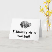 Carte Je M'Identifie Comme Un Wombat ! (Fleur jaune)