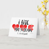 Carte Je mords, vous criez et la Mlle d'I vraiment vous (Fleur jaune)